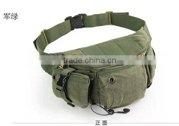 2016 Wholesale cheap men sports canvas waist bag/belt bag