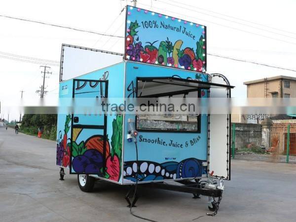 Eco-friendly fast food mobile kitchen trailer/customized mobile food trailer /catering trailer design
