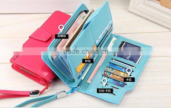 Baellerry Women many candy colors red clutch bifold purse wallet