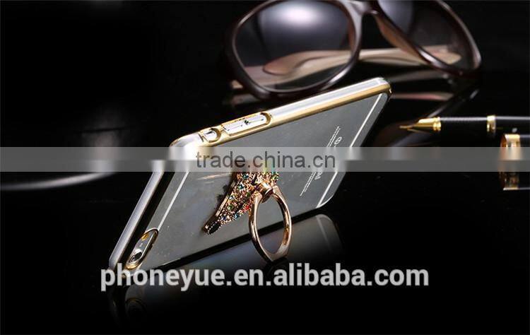 Luxury Finger Ring Phone Holer Plating Clear Phone Case For iphone6/6 Plus