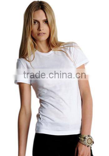 plain 95 cotton /5 elastane short sleeves t-shirt