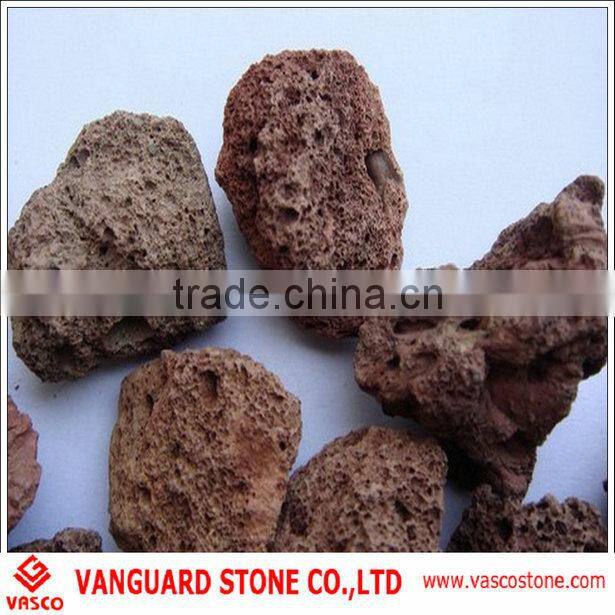 Quarry owner of red lava stone