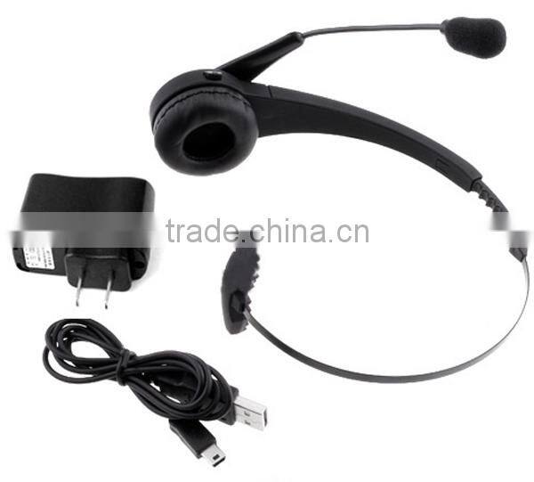Bluetooth Wireless Earphone For Playstation 3 PS3 Black Headset with Microphone
