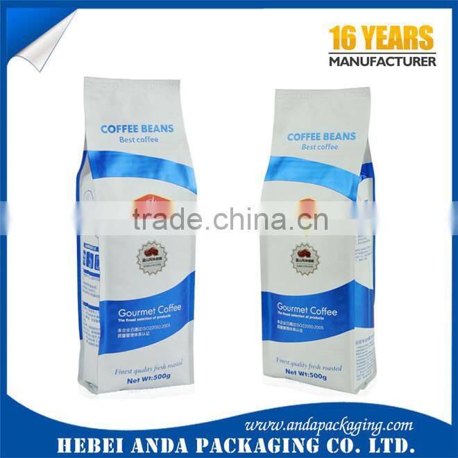 Printed coffee packaging plastic bag/ coffee food packaging bag/ coffee bean food bags