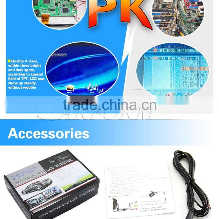 stand alone 4.3 tft lcd rearview car car lcd monitor mini tv