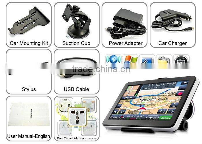 gps car navigation with bluetooth FM and av-in put/gps