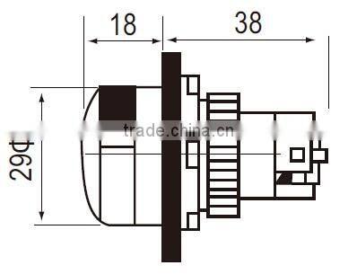 CNTD Latest Products Indicating Lamp Mini Waterproof Round Switch Push Button