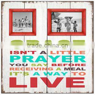 MHOME shabby chic wooden wall hanging photo frame with saying