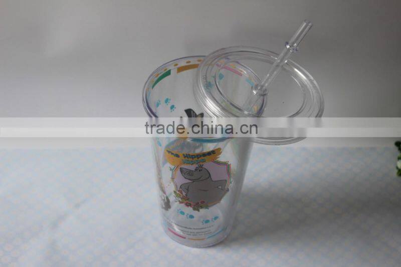 yongkang Fresh design starbucks double wall plastic mug