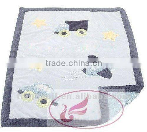 Super micro baby blanket with applique 0805