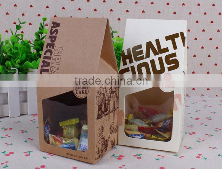 Handmade Feature and Art Paper wedding candy box with window