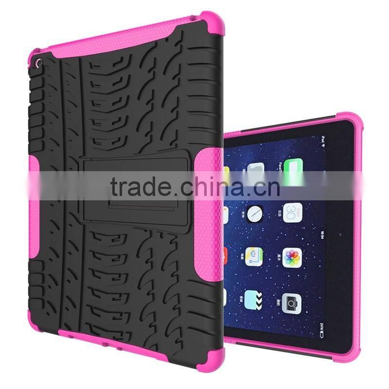 Shock absorption transformer stand armor for iPad Air 2 iPad 6 back case