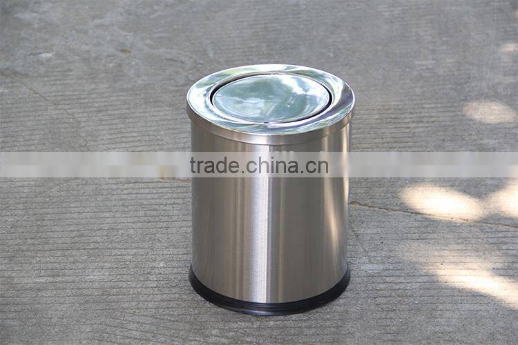 room swing top stainless steel bin