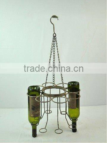 120161MO Eight bottles metal hanging wine rack wine holder