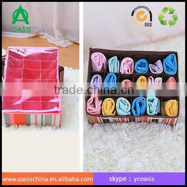 Oxford foldable storage box with transparent PVC window