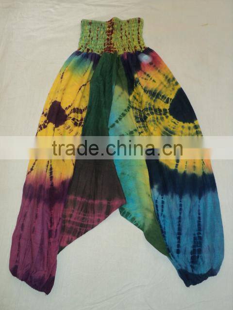 hand tie dye indian harem pants baggy