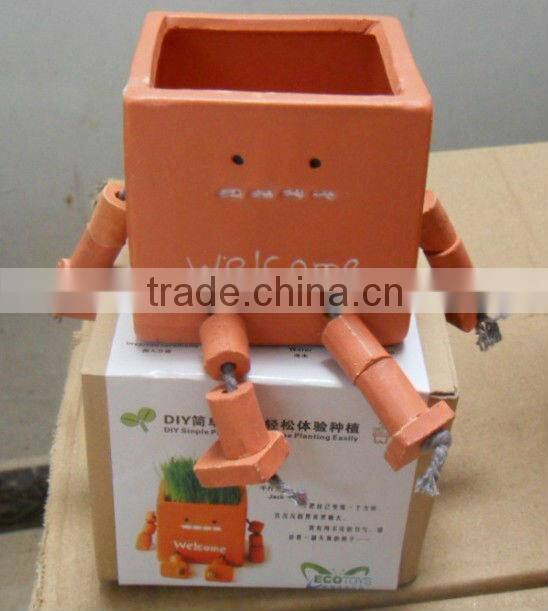 Robot grass doll,Grass hair doll