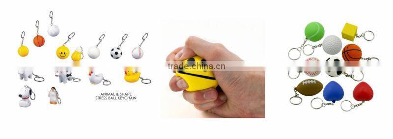 funny pu soccer ball keychain