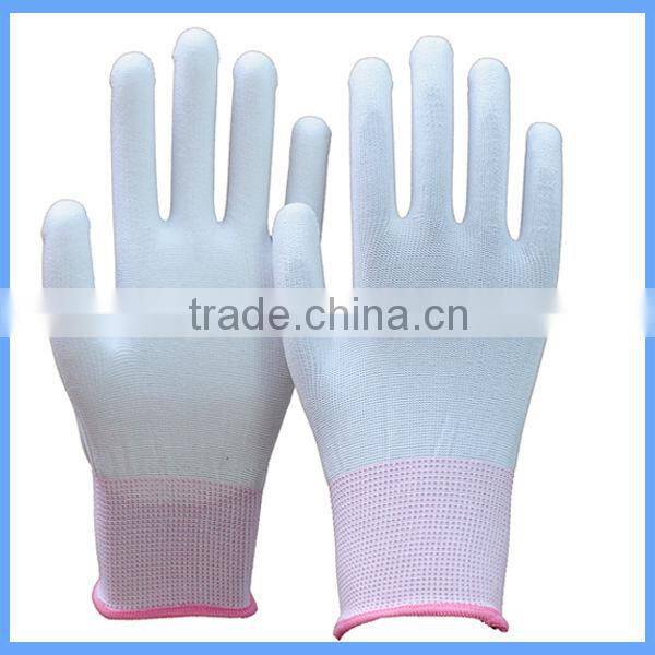 High Quality Knitting Polyester PU Palm Fit Gloves For Industrial Work