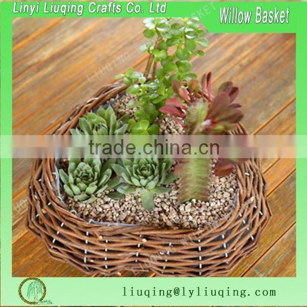 coloful heart shape wicker baskets for garden
