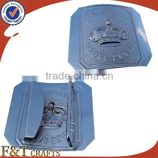 Cheap hot sales bank plating nickle brass belt buckle wholesale for high quanlity