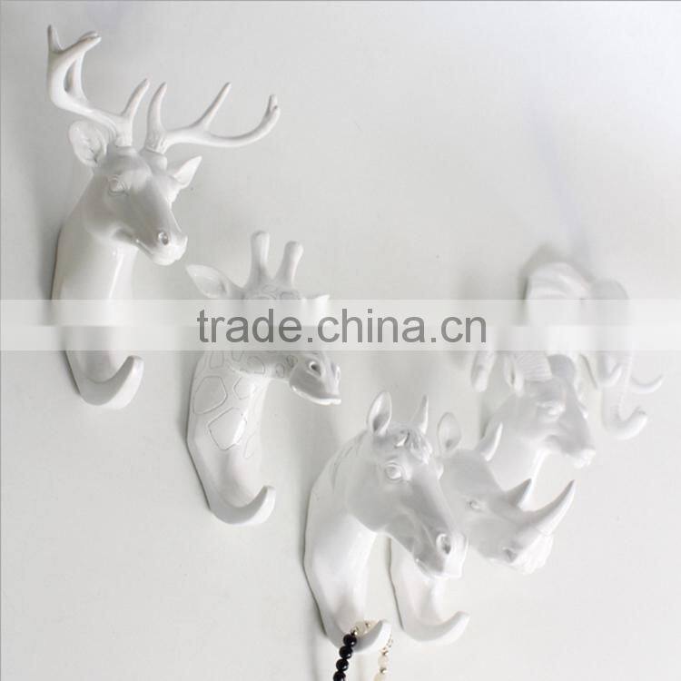 American high quality cap hook deer head wall decor resin