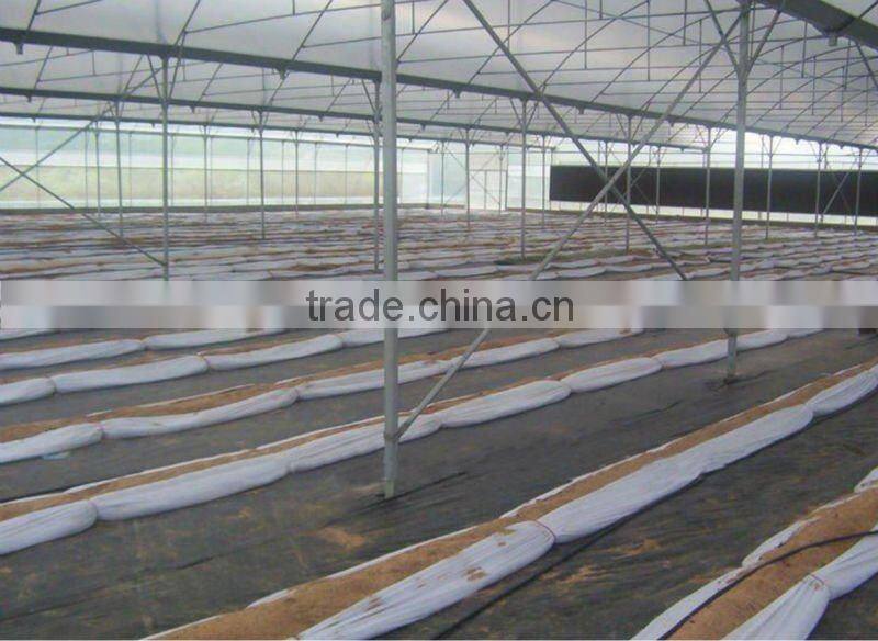 Black plastic ground cover mat