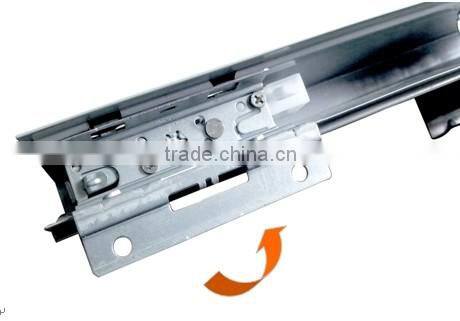 Soft closing galvanized steel telescopic furniture drawer rails