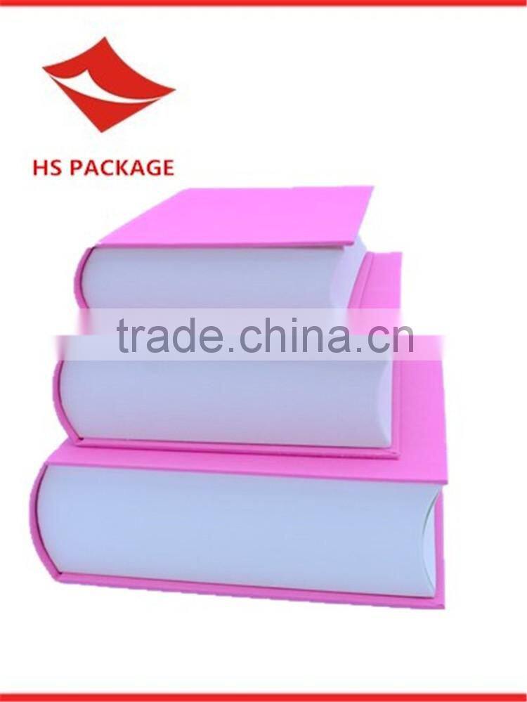 luxuy paper nested book shape box with magnet closure