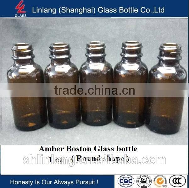 Boston Amber glass bottle 4oz