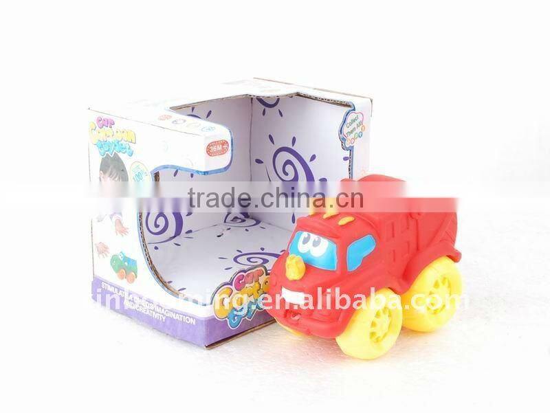 Promotional Gift Kids Rubber Cartoon Car Toys