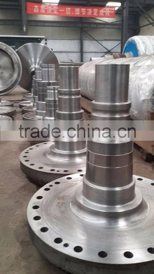 large diameter shaft head for paper machine roll