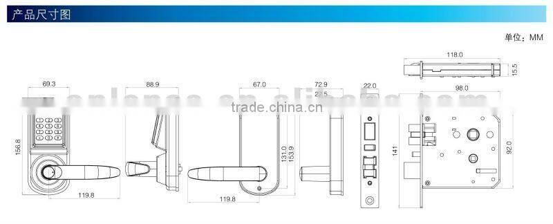 Security office keypad electronic lock manufacturer