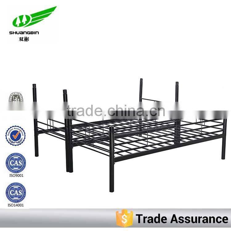 Black heavy duty latest double bed designs