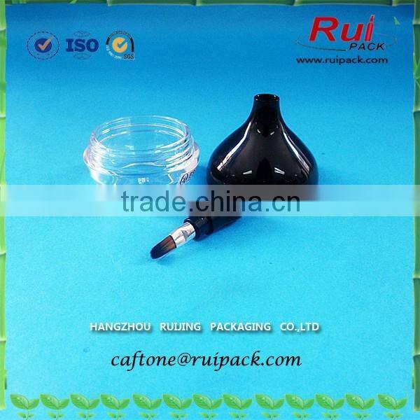 Mini cute compact powder cases with mirror, double layer fashion black empty cosmetic makeup compact powder case