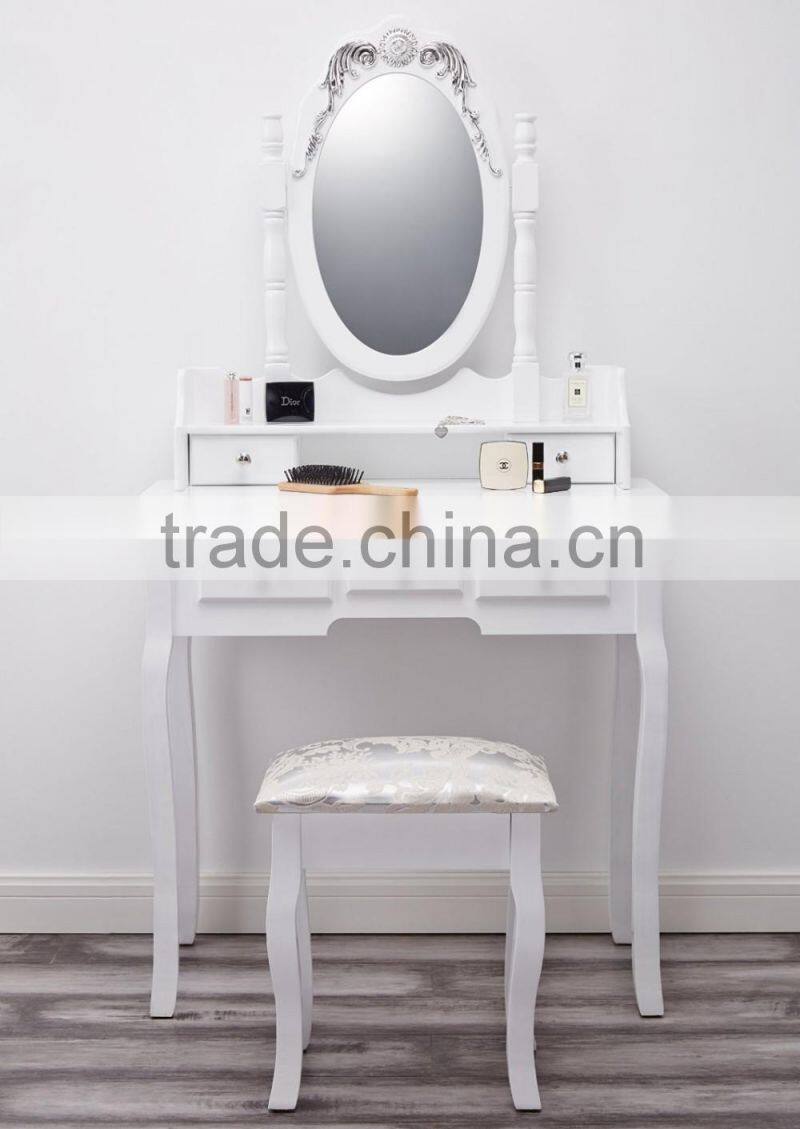 MDF 3 Drawers Handmade Girl Morden Dressing Table