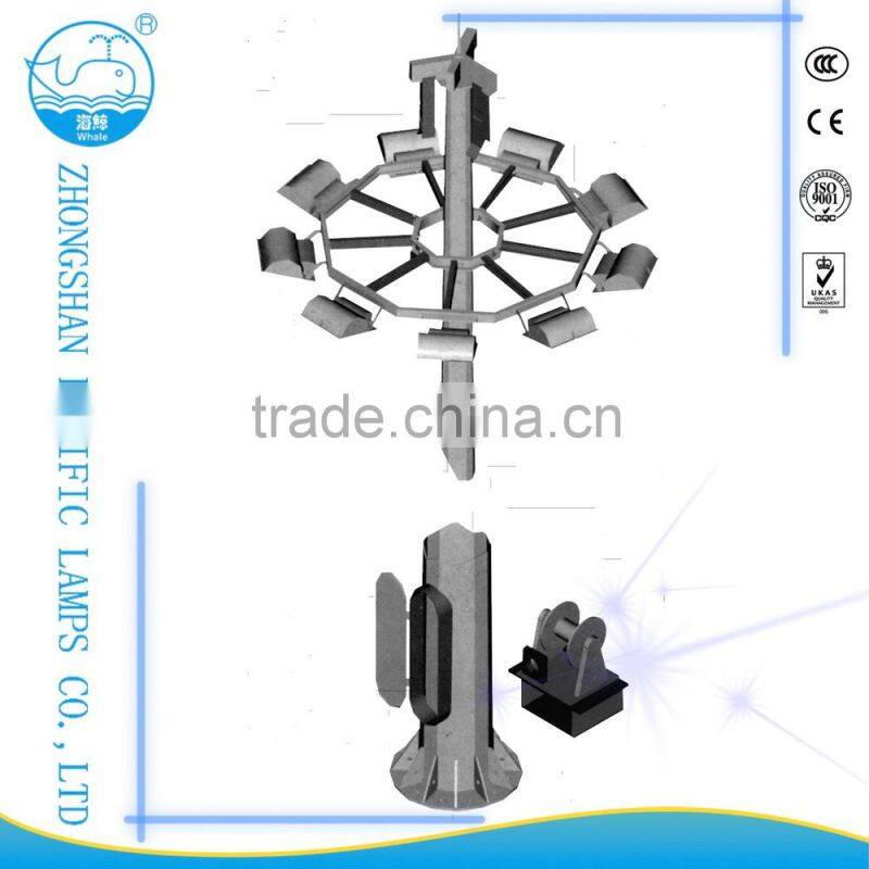 1000-5000w LED 15/20/25/30m high mast lighting pole hot selling