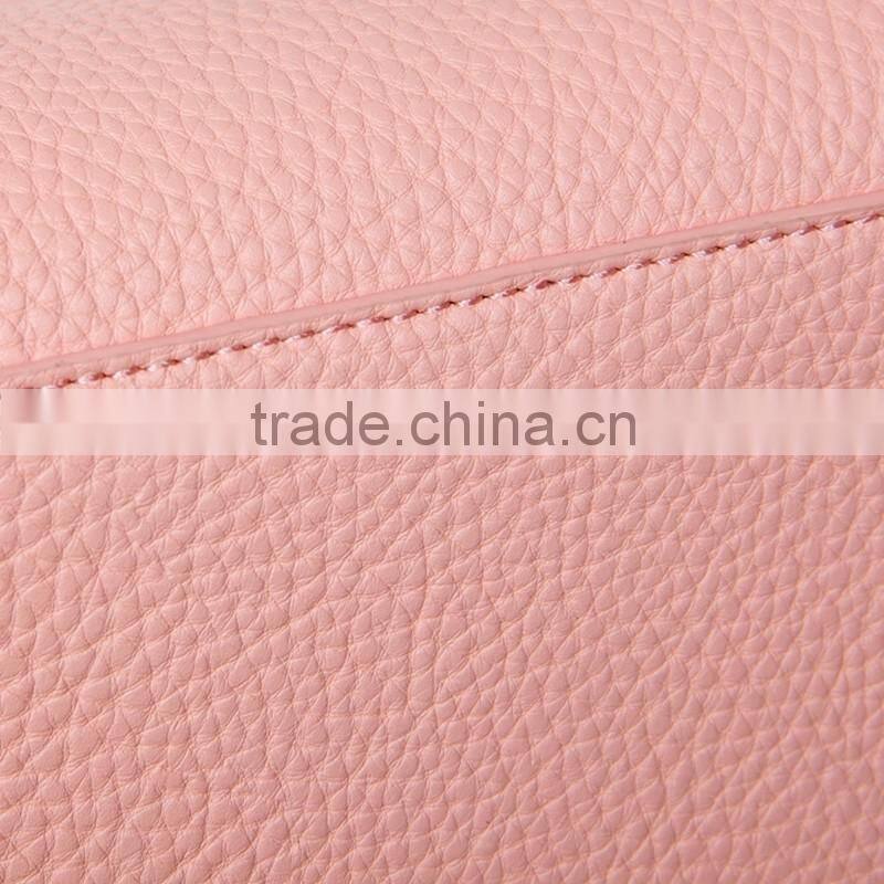 Wholesale fancy nice look pink snake skin pattern genuine leather handbag