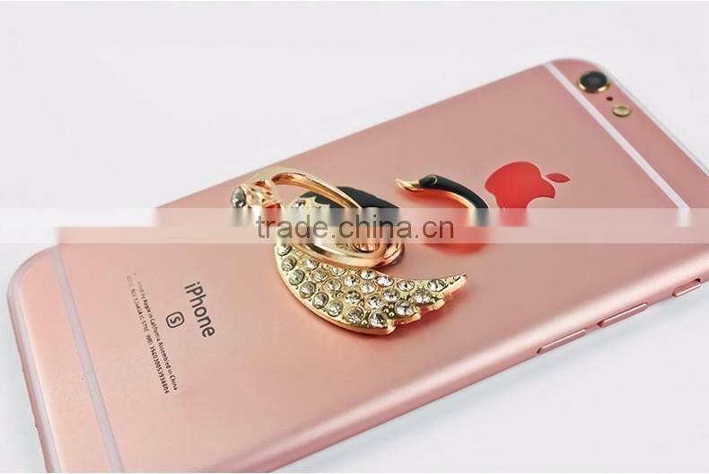 Samco Bling Swan Phone Kickstand Ring Holder, 360 Degree Rotating Ring Phone Holder / Ring Grip for Any Smartphones and Devices