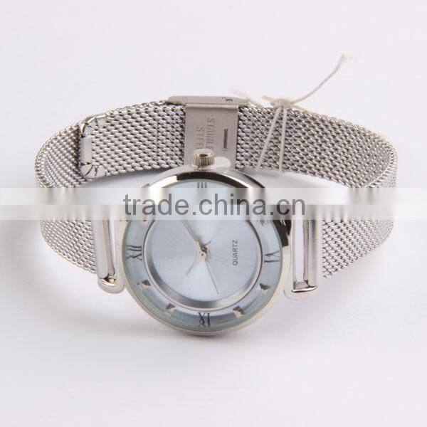 Stainless steel band trend design quartz watch