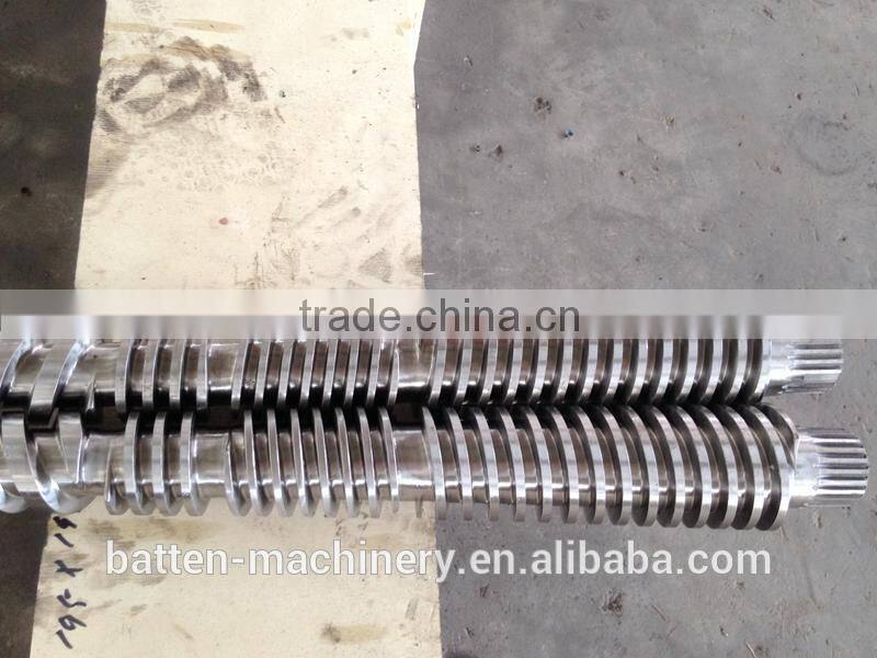 Twin screw and barrel for PVC PROFILE EXTRUDER