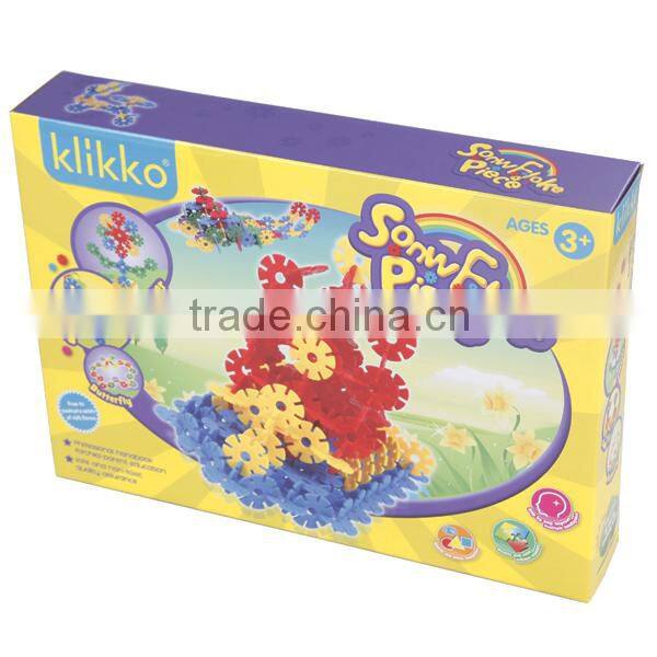 400 pcs kids education plastic diy snowflake toy bricks construction blocks toy