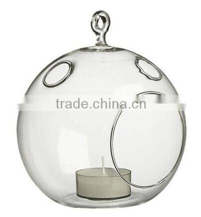 Borosilicate Glass candle holder, onion shape candle holder