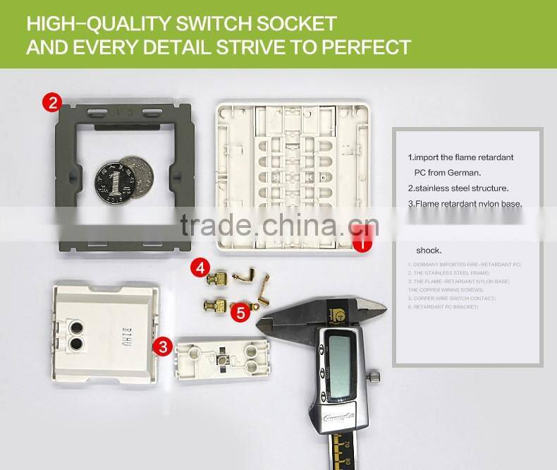 Good quality shanghai BIHU factory price wall gang light switch for sale