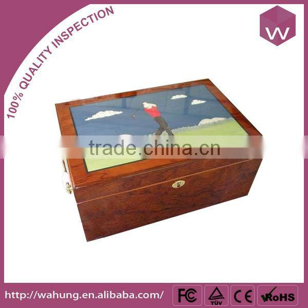 Customized Wooden Temperature Controlled Cigar Humidor Wh-3039