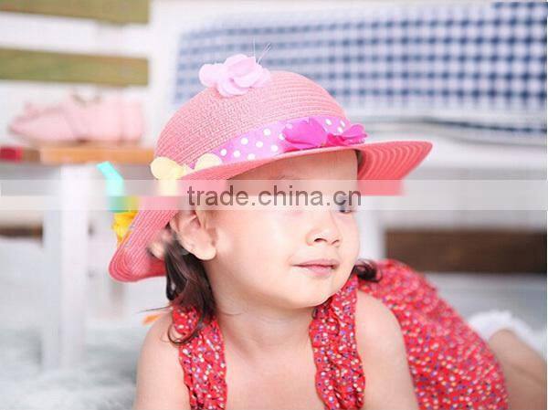 China Promotional Straw Hats For Little Girl