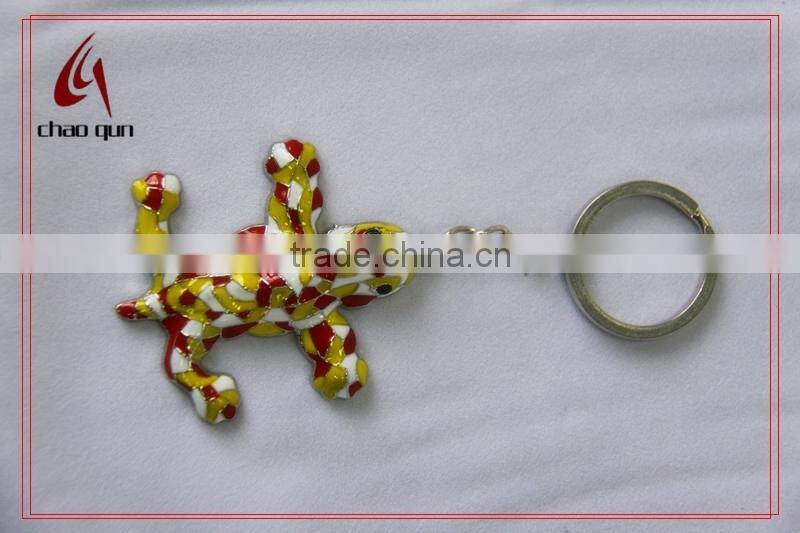 Metal 3D mini car model keychain