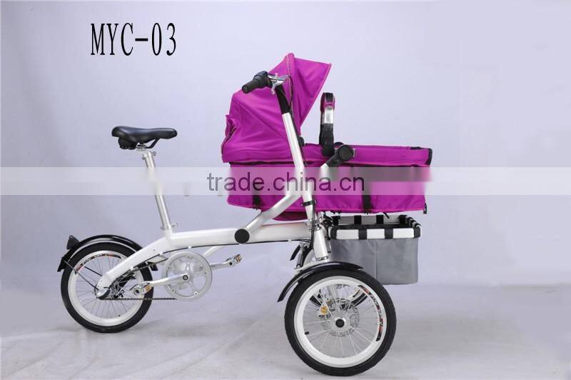 2016 hot baby products mother and baby stroller bike with big wheels