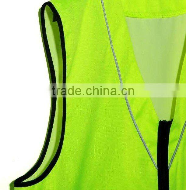 Fluorescence Green reflectitive material workwear vests