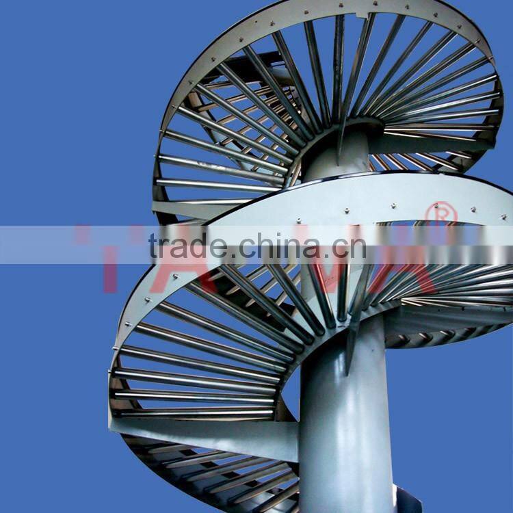 Stainless Steel Free Roller Spiral Vertical Conveyor